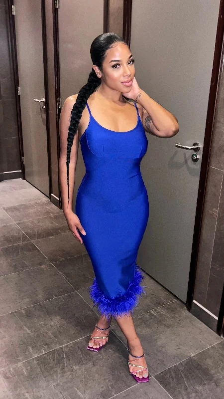 Hurry! While Supplies Last!Hurry! While Supplies Last!Persia Feather Trim Bandage Dress Hurry! While Supplies Last!Hurry! While Supplies Last!Persia Feather Trim Bandage Dress