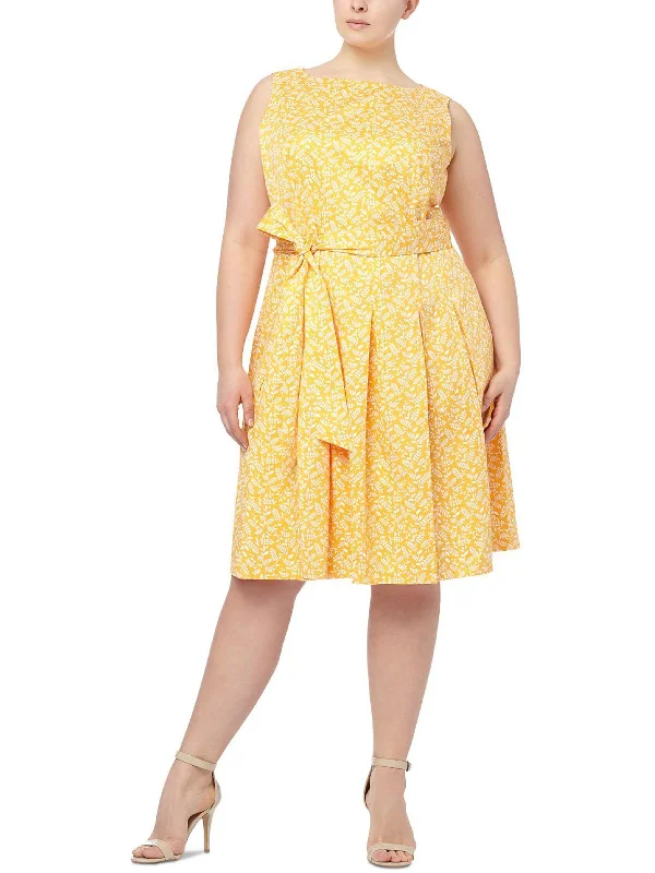Save Up to 50% Off!Save Up to 50% Off!Plus Womens Floral Calf Midi Dress
