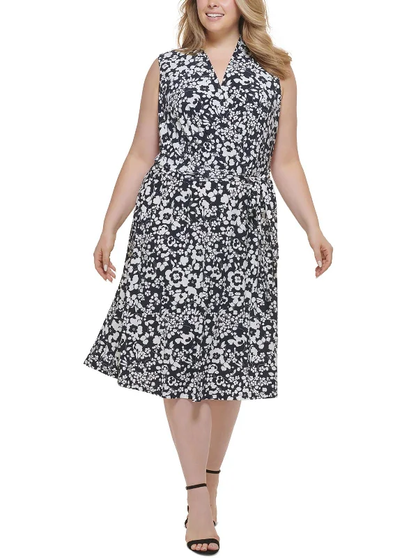 Shop Before It’s Gone!Shop Before It’s Gone!Plus Womens Floral Print Surplice Midi Dress Shop Before It’s Gone!Shop Before It’s Gone!Plus Womens Floral Print Surplice Midi Dress