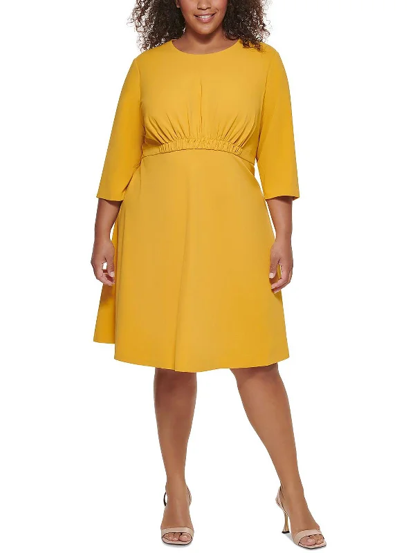 Buy More, Pay Less!Buy More, Pay Less!Plus Womens Gathered Knee Length Midi Dress