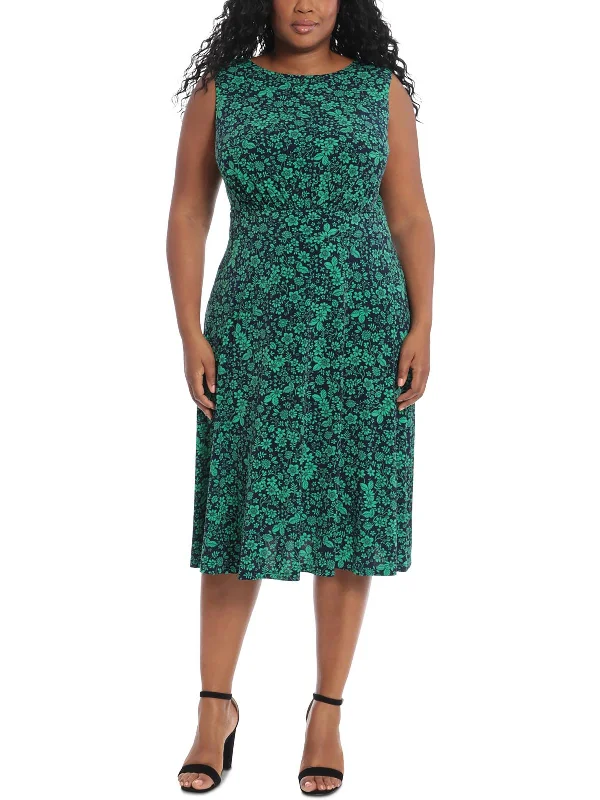 Save More When You Shop More!Save More When You Shop More!Plus Womens Jersey Printed Midi Dress Save More When You Shop More!Save More When You Shop More!Plus Womens Jersey Printed Midi Dress