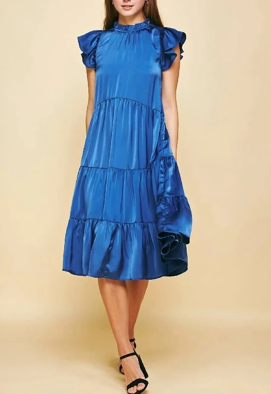 Incredible Savings Inside!Incredible Savings Inside!Rochel Tiered Midi Dress in Fall Blue Incredible Savings Inside!Incredible Savings Inside!Rochel Tiered Midi Dress in Fall Blue