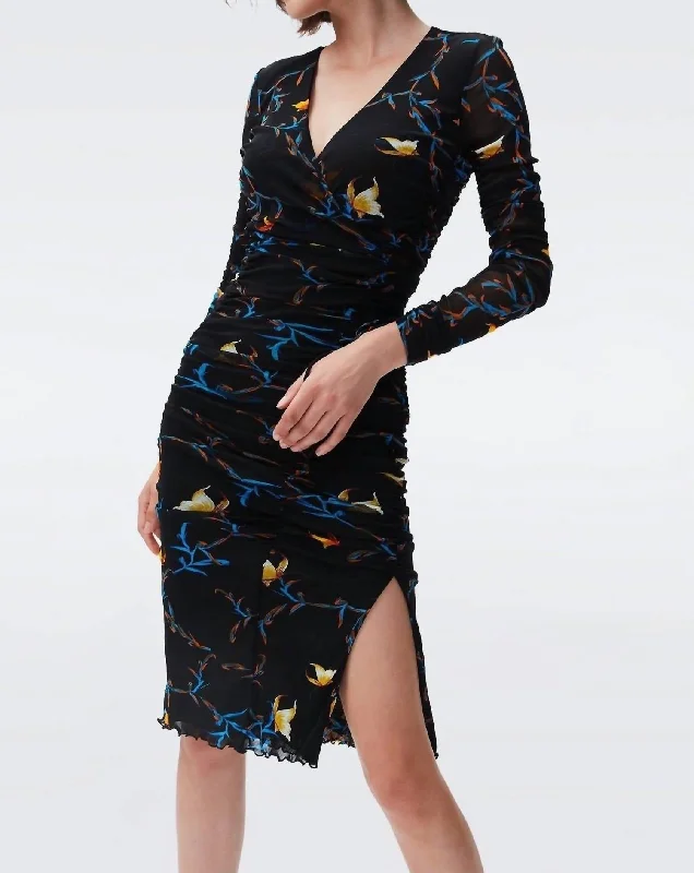Buy One, Get One Free!Buy One, Get One Free!Rochelle Midi Dress in Butterfly Black