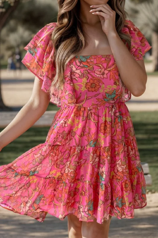 Your Discount is Waiting!Charming ruffled square neck dress