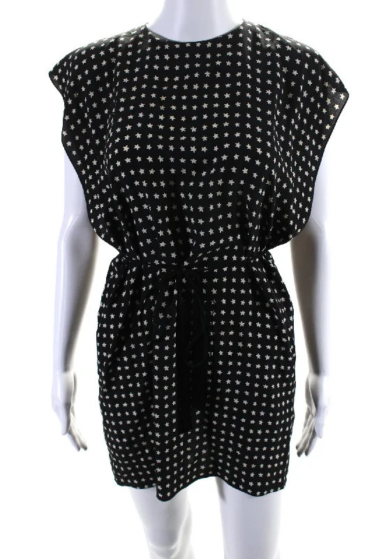 Time to Save Big!Time to Save Big!Saint Laurent Women's Round Neck Sleeveless Tassel Star Print Mini Dress Time to Save Big!Time to Save Big!Saint Laurent Women's Round Neck Sleeveless Tassel Star Print Mini Dress