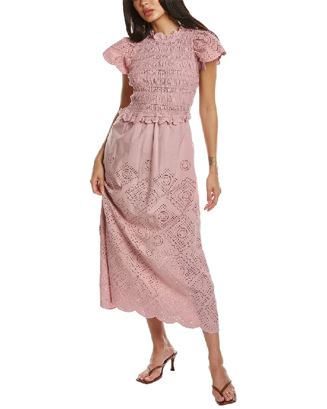 Incredible Savings Inside!Incredible Savings Inside!SEA NY Vienne Eyelet Smocked Midi Dress
