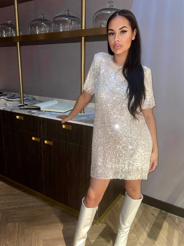 Your Best Deals Are Here!Your Best Deals Are Here!Starla Sequin Tee Dress