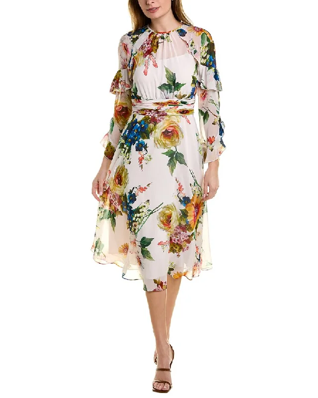 Massive Price Cuts!Massive Price Cuts!Teri Jon by Rickie Freeman Floral Chiffon Midi Dress Massive Price Cuts!Massive Price Cuts!Teri Jon by Rickie Freeman Floral Chiffon Midi Dress