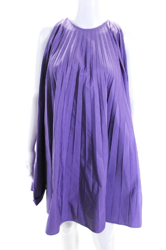 Top DealsTop DealsValentino Women's Round Neck Sleeveless Pleated Mini Dress Purple Top DealsTop DealsValentino Women's Round Neck Sleeveless Pleated Mini Dress Purple