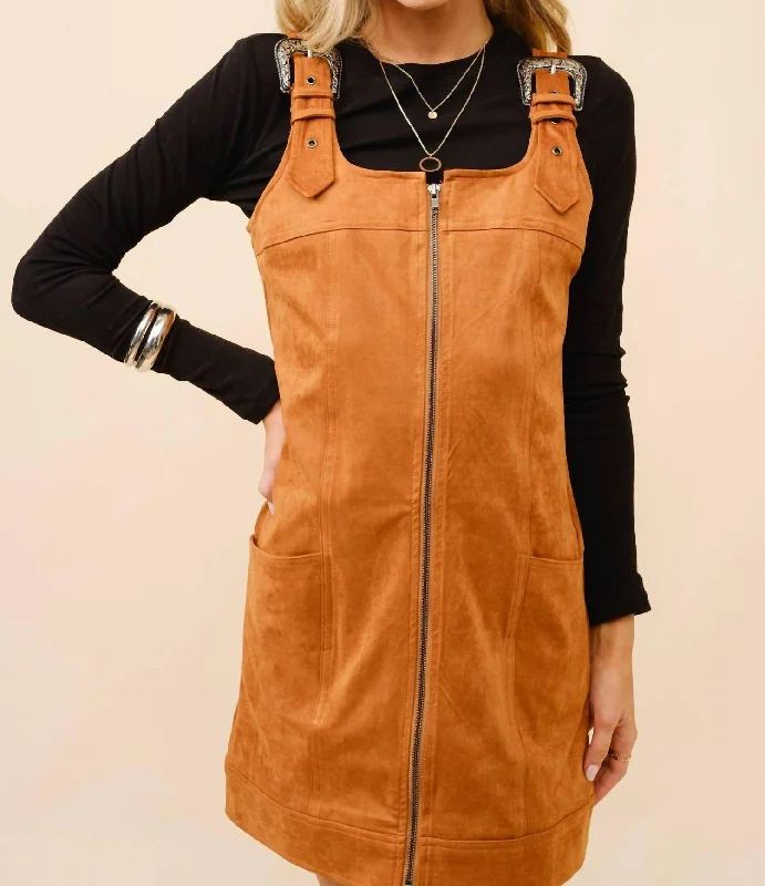 Shop More, Spend Less!Shop More, Spend Less!Western Buckle Mini Dress In Camel