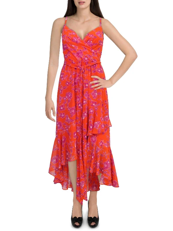 Upgrade for Less!Upgrade for Less!Womens Chiffon Tie Belt Midi Dress