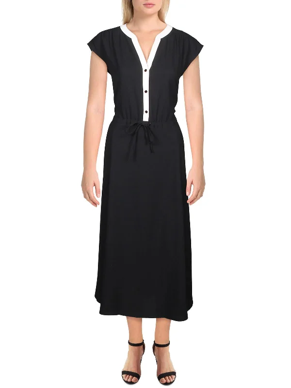 Every Deal is a Steal!Every Deal is a Steal!Womens Colorblock Drawstring Midi Dress Every Deal is a Steal!Every Deal is a Steal!Womens Colorblock Drawstring Midi Dress