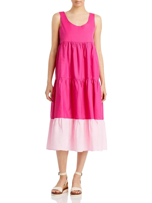 Biggest Sale of the Season!Biggest Sale of the Season!Womens Colorblock Sleeveless Midi Dress Biggest Sale of the Season!Biggest Sale of the Season!Womens Colorblock Sleeveless Midi Dress