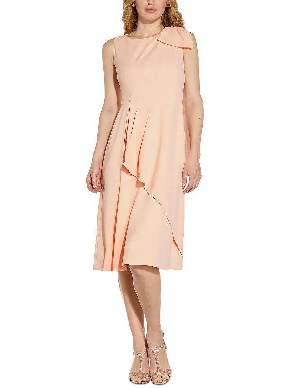 Hurry, Sale Ends Soon!Hurry, Sale Ends Soon!Womens Crepe Below Knee Midi Dress