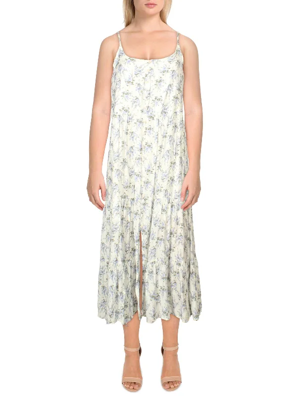 Crazy Discounts Inside!Crazy Discounts Inside!Womens Floral Calf Midi Dress