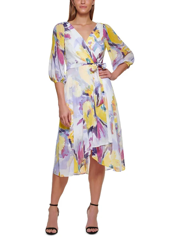 Get the Best for Less!Get the Best for Less!Womens Floral Print Calf Midi Dress