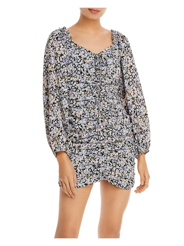 Don’t Wait – Deals Won’t Last!Womens Floral Rouched Mini Dress