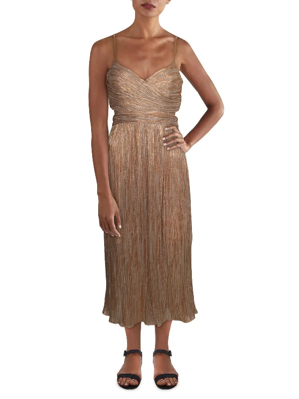 The Best Sale of the Year!The Best Sale of the Year!Womens Metallic Gathered Midi Dress The Best Sale of the Year!The Best Sale of the Year!Womens Metallic Gathered Midi Dress