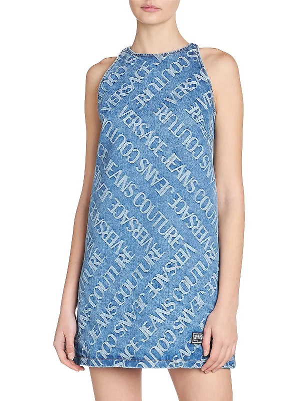 Time to Save Big!Womens Monogrammed Sleeveless Mini Dress