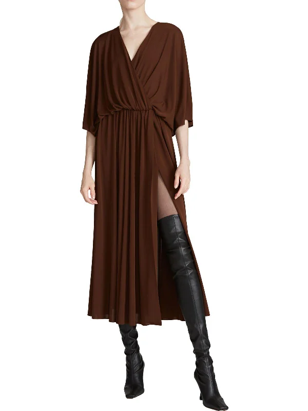 Limited-Time Price Drop!Limited-Time Price Drop!Womens Poncho Sleeve Long Midi Dress Limited-Time Price Drop!Limited-Time Price Drop!Womens Poncho Sleeve Long Midi Dress