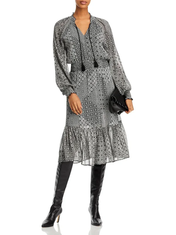 One Click Away from Big Savings!One Click Away from Big Savings!Womens Printed Smocked Midi Dress One Click Away from Big Savings!One Click Away from Big Savings!Womens Printed Smocked Midi Dress