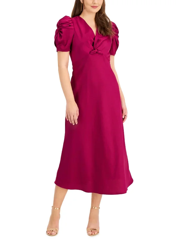 Shop Today, Save Tomorrow!Shop Today, Save Tomorrow!Womens Sateen Pufleeves Midi Dress Shop Today, Save Tomorrow!Shop Today, Save Tomorrow!Womens Sateen Pufleeves Midi Dress