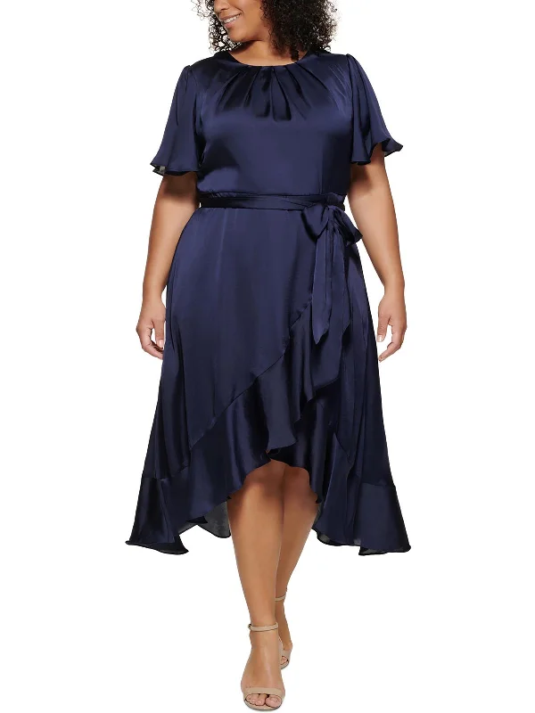 Don’t Wait – Shop Today!Don’t Wait – Shop Today!Womens Satin Ruffle Midi Dress