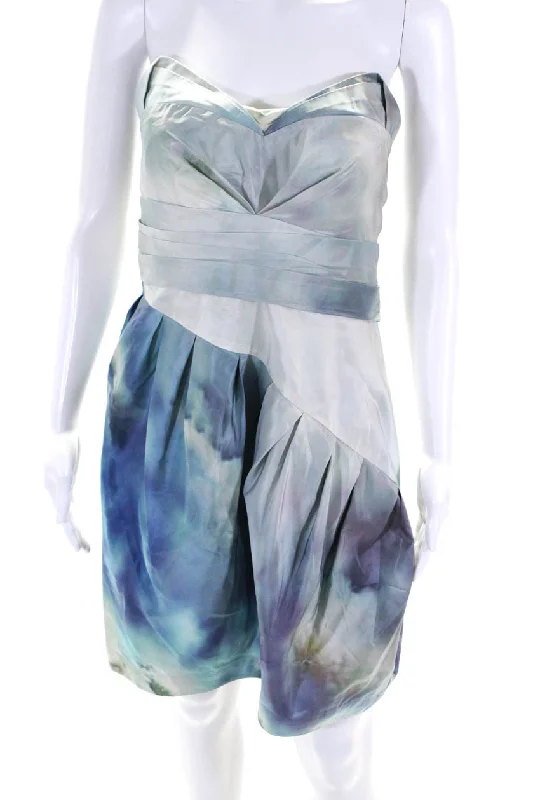 Seasonal Sale – Shop Now!Seasonal Sale – Shop Now!Zac Posen Womens Silk Strapless Pleated Tie Dye Print Mini Dress Blue Seasonal Sale – Shop Now!Seasonal Sale – Shop Now!Zac Posen Womens Silk Strapless Pleated Tie Dye Print Mini Dress Blue