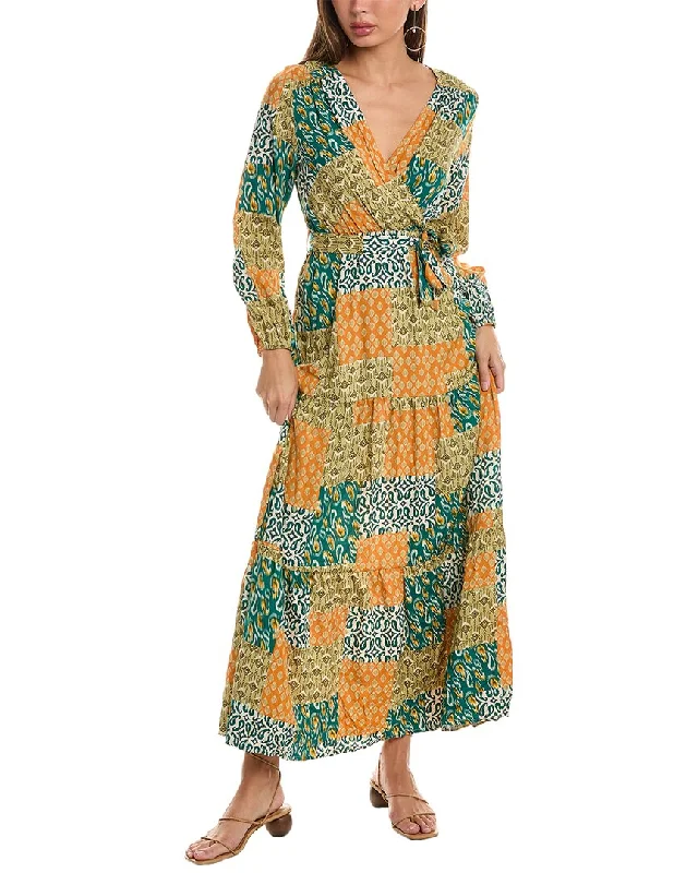 Limited Edition, Limited Price!Limited Edition, Limited Price!ANNA KAY Patches Silk-Blend Maxi Dress Limited Edition, Limited Price!Limited Edition, Limited Price!ANNA KAY Patches Silk-Blend Maxi Dress