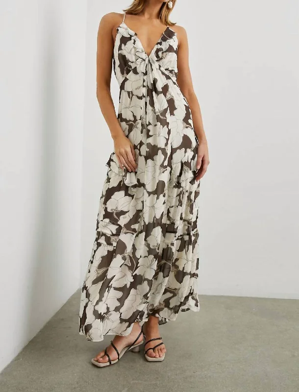 Huge Savings – Act Now!Huge Savings – Act Now!Boa Maxi Dress In Mocha Floral