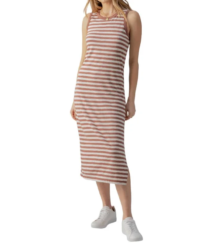 Limited Deals, Unlimited Savings!Limited Deals, Unlimited Savings!Contrast Trim Maxi Dress In Washed Clay/birch Limited Deals, Unlimited Savings!Limited Deals, Unlimited Savings!Contrast Trim Maxi Dress In Washed Clay/birch