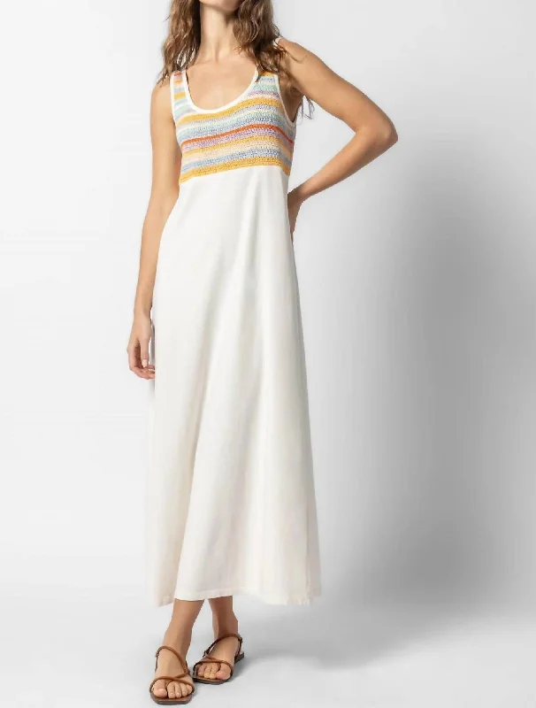 Buy More, Save More!Buy More, Save More!Crochet Insert Maxi Dress In White Multi