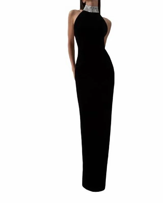 The Best Sale of the Year!The Best Sale of the Year!Crystal Embellished Halter Neck Maxi Dress In Black The Best Sale of the Year!The Best Sale of the Year!Crystal Embellished Halter Neck Maxi Dress In Black