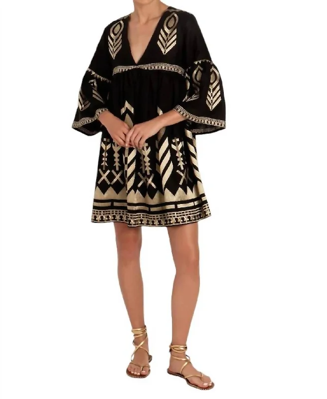 Special Offer – Act Fast!Special Offer – Act Fast!Feather Bell Sleeve Mini Dress In Black/gold Special Offer – Act Fast!Special Offer – Act Fast!Feather Bell Sleeve Mini Dress In Black/gold