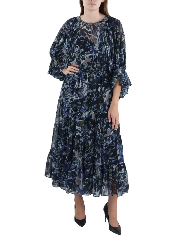 Mega Sale Happening Now!Mega Sale Happening Now!Firella Womens Printed Tea-Length Maxi Dress