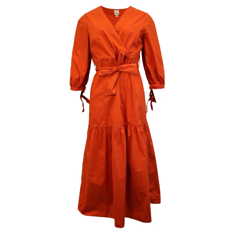 Savings You Can’t Ignore!Savings You Can’t Ignore!Iris & Ink Alexis Wrap-Effect Maxi Dress in Orange Cotton Savings You Can’t Ignore!Savings You Can’t Ignore!Iris & Ink Alexis Wrap-Effect Maxi Dress in Orange Cotton