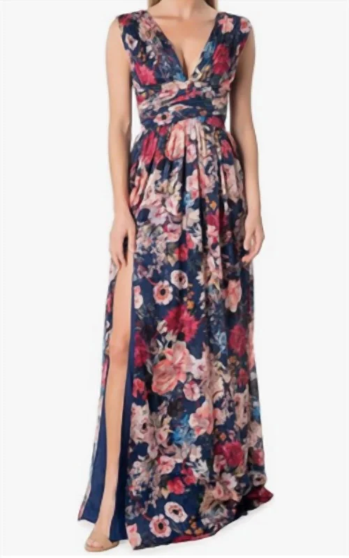 Bigger Savings, Better Shopping!Bigger Savings, Better Shopping!Jaclyn Fit And Flare Maxi Dress In Multi/navy Bigger Savings, Better Shopping!Bigger Savings, Better Shopping!Jaclyn Fit And Flare Maxi Dress In Multi/navy