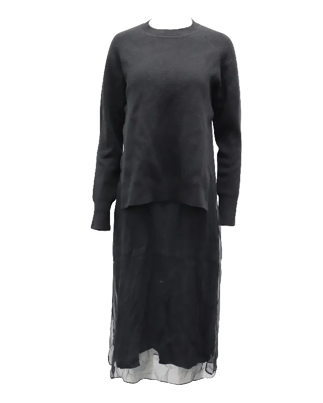Shop Early, Save Big!Shop Early, Save Big!Joseph Sweater Sheer Maxi Dress in Black Wool Shop Early, Save Big!Shop Early, Save Big!Joseph Sweater Sheer Maxi Dress in Black Wool