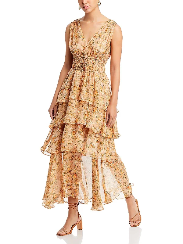 Biggest Sale of the Season!Kali Womens Tiered Long Maxi Dress