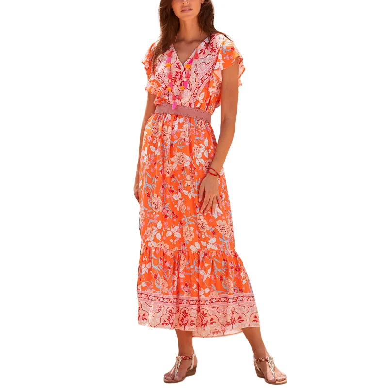 Upgrade for Less!Upgrade for Less!LASCANA Women's Floral V-Neck Maxi Dress