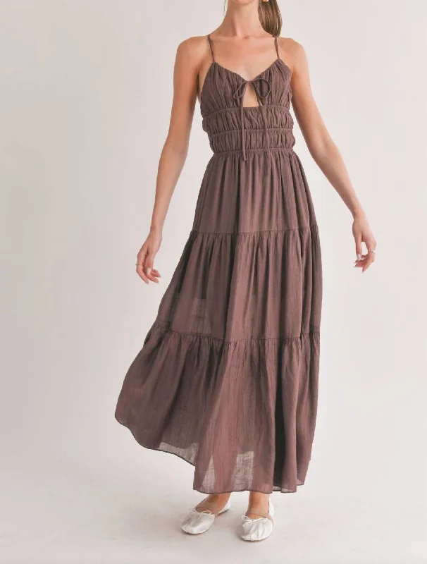Your Dream Deal is Here!Your Dream Deal is Here!Light A Fire Tie Maxi Dress In Brown Your Dream Deal is Here!Your Dream Deal is Here!Light A Fire Tie Maxi Dress In Brown