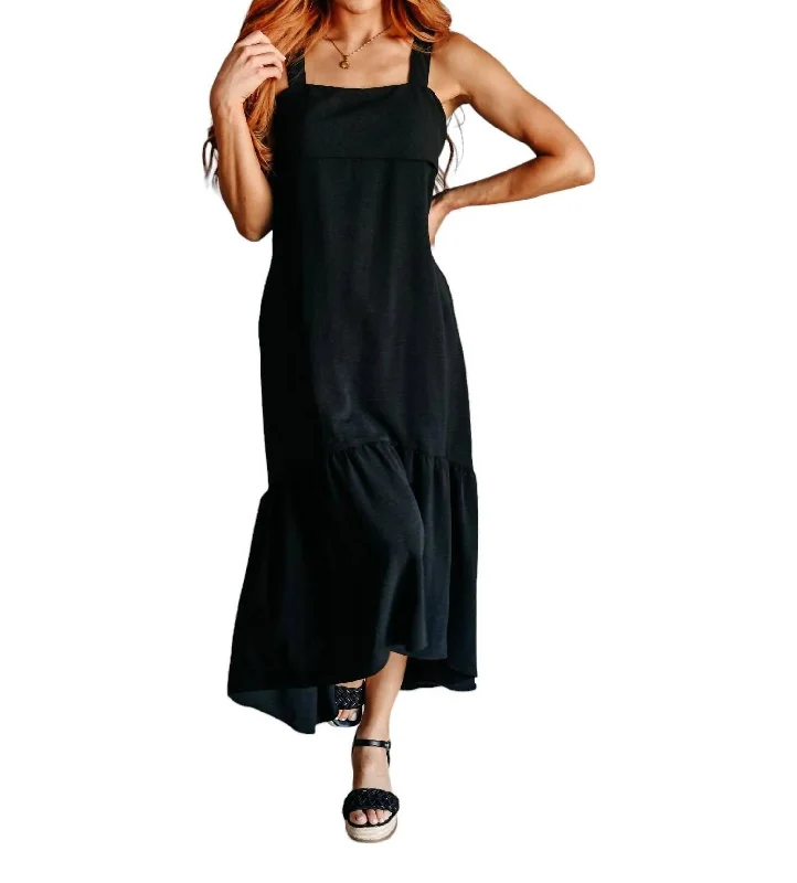 Save Up to 50% Off!Save Up to 50% Off!Nightlife Tie Back Maxi Dress In Black