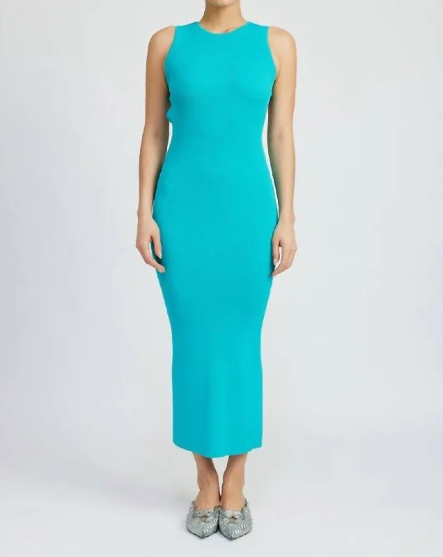 Amazing Prices You Can’t Resist!Amazing Prices You Can’t Resist!Open Back Knit Maxi Dress In Blue Amazing Prices You Can’t Resist!Amazing Prices You Can’t Resist!Open Back Knit Maxi Dress In Blue