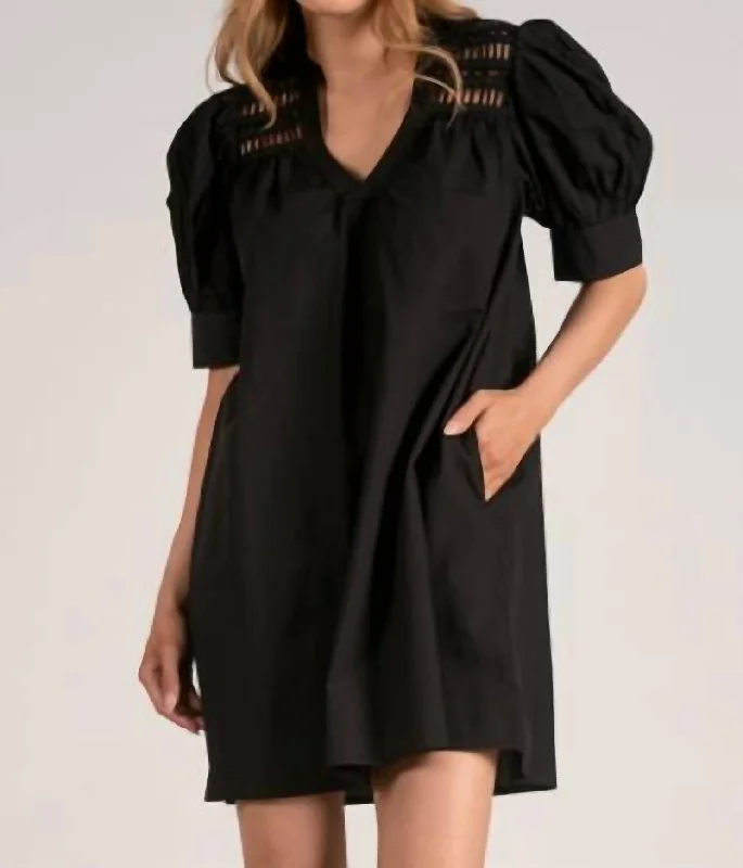 Price Drops You’ll Love!Price Drops You’ll Love!Puff Sleeve Mini Dress In Black