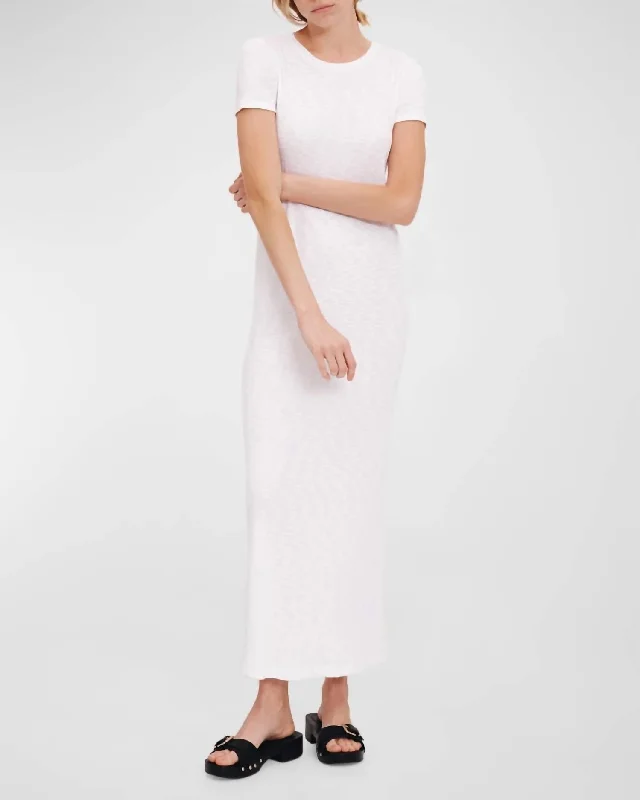 Exclusive Deals Just for You!Exclusive Deals Just for You!Rib Short-Sleeve Maxi Dress In White Exclusive Deals Just for You!Exclusive Deals Just for You!Rib Short-Sleeve Maxi Dress In White