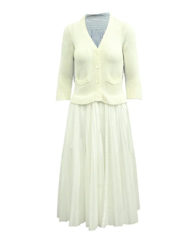 Mega Sale Happening Now!Mega Sale Happening Now!Sacai Knit and Pleated Maxi Dress in Multicolor Cotton Mega Sale Happening Now!Mega Sale Happening Now!Sacai Knit and Pleated Maxi Dress in Multicolor Cotton