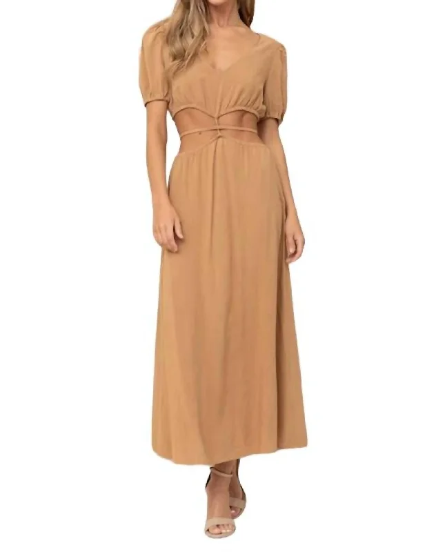 Find the Best Deals Here!Find the Best Deals Here!Sofia Puff Sleeve Cutout Maxi Dress In Camel Find the Best Deals Here!Find the Best Deals Here!Sofia Puff Sleeve Cutout Maxi Dress In Camel