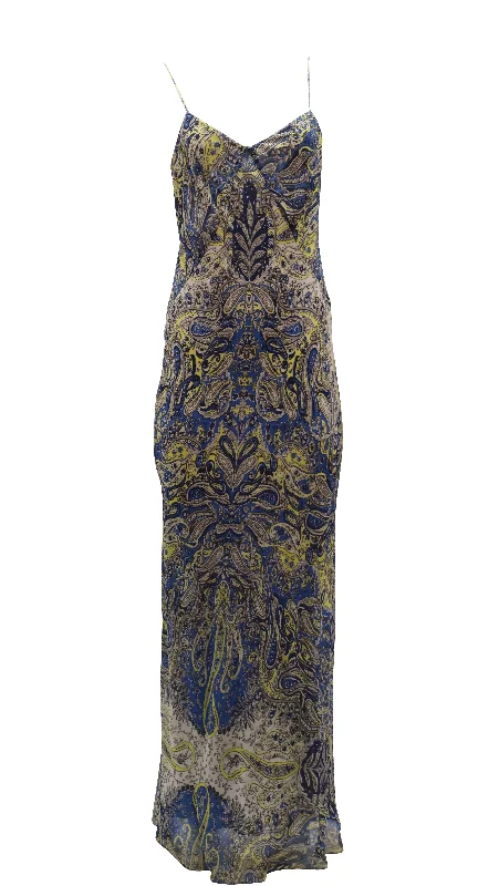 Biggest Sale of the Season!Biggest Sale of the Season!Vince Paisley Print Thin Strap Maxi Dress in Multicolor Silk Biggest Sale of the Season!Biggest Sale of the Season!Vince Paisley Print Thin Strap Maxi Dress in Multicolor Silk