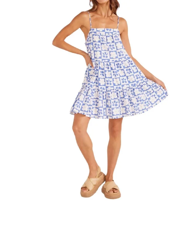 Exclusive Deals Just for You!Exclusive Deals Just for You!Vivi Tiered Mini Dress In Blue/white Floral Exclusive Deals Just for You!Exclusive Deals Just for You!Vivi Tiered Mini Dress In Blue/white Floral