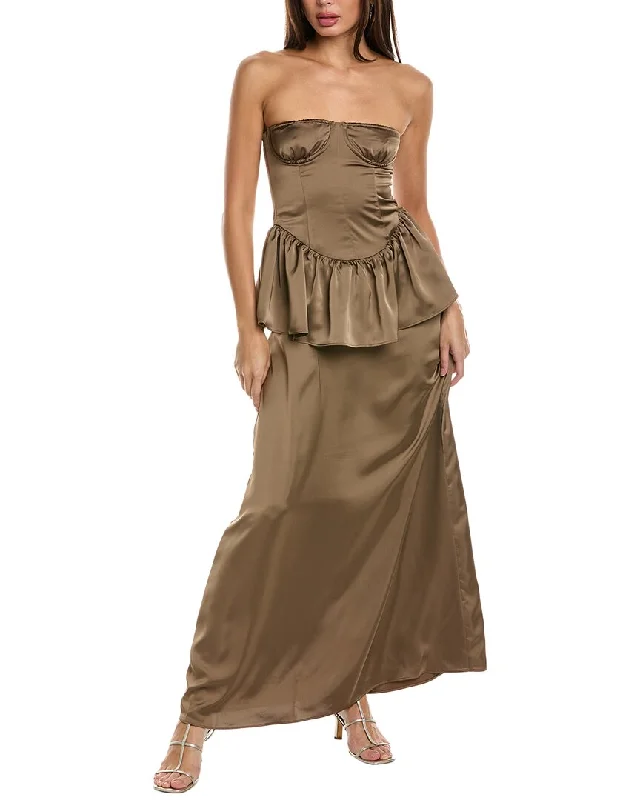Hot Deals You Can’t Resist!Hot Deals You Can’t Resist!WeWoreWhat Strapless Corset Peplum Maxi Dress Hot Deals You Can’t Resist!Hot Deals You Can’t Resist!WeWoreWhat Strapless Corset Peplum Maxi Dress